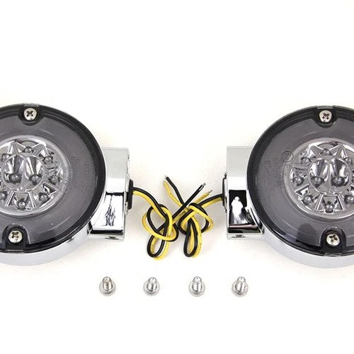 Chrome LED Turn Signal Set Rear for Harley-Davidson