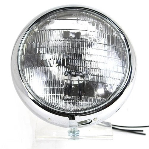 Vintage 7 inch Round Headlamp 6 Volt for Harley-Davidson