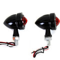 LED Bullet Turn Signal Set Black with Red Lens for Harley-Davidson