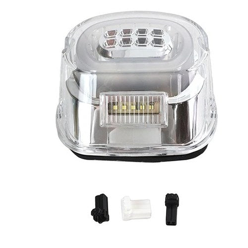 Chrome Lens Tail Lamp with LED Turn Signals for Harley-Davidson