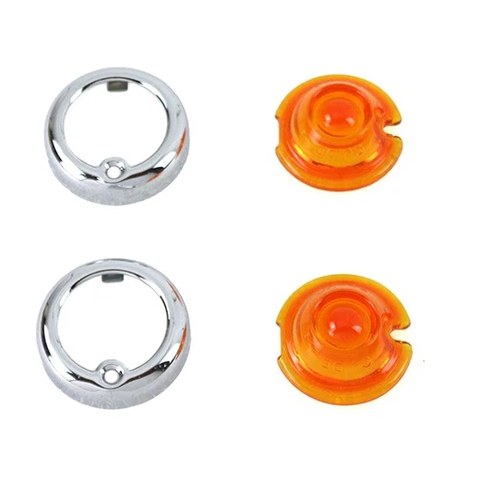 Replica Guide Bullet Marker Lamp Set Amber for Harley-Davidson