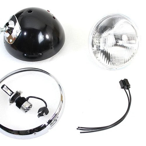 7 inch 12 Volt LED Headlamp Black for Harley-Davidson