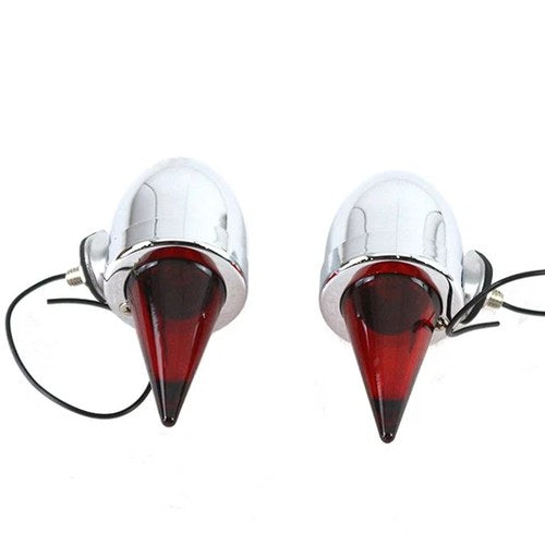 Torpedo Bullet Lamp Set Chrome for Harley-Davidson