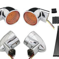 Chrome Revox Bullet LED Turn Signal Lamp Kit for Harley-Davidson