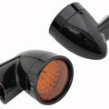 Black Revox Bullet LED Front Turn Signal Set for Harley-Davidson