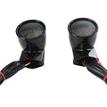 Black Revox Bullet LED Front Turn Signal Set for Harley-Davidson