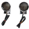 Chrome Revox Bullet LED Front Turn Signal Set for Harley-Davidson