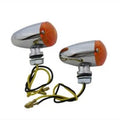 Mini Marker Lamp Set Cateye Style Amber Lens for Harley-Davidson