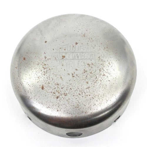 Raw 6 inch Air Cleaner Cover with Logo for Harley-Davidson