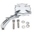 Chrome Firefighter Mirror with Billet Skull Stem for Harley-Davidson