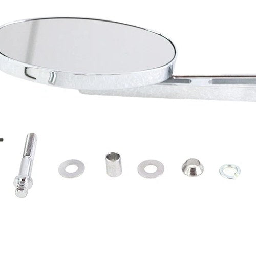 Cateye Mirror with Billet Girder Stem Chrome for Harley-Davidson