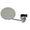 4 inch Round Mirror with Clamp On Stem Chrome for Harley-Davidson