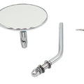 Chrome 4 inch Round Mirror with Stud Stems for Harley-Davidson