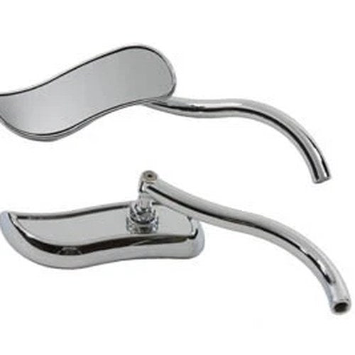 S-Curve Mirror Set with Round Stems for Harley-Davidson