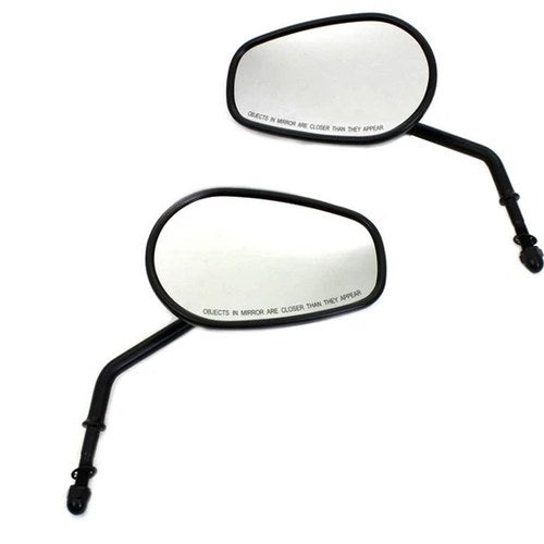 Black Taper Convex Mirror Set for Harley-Davidson