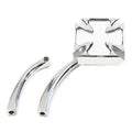 Red Baron Mirror with Billet Curved Stem Chrome for Harley-Davidson