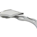 Druid Mirror with Flame Style Billet Stem for Harley-Davidson