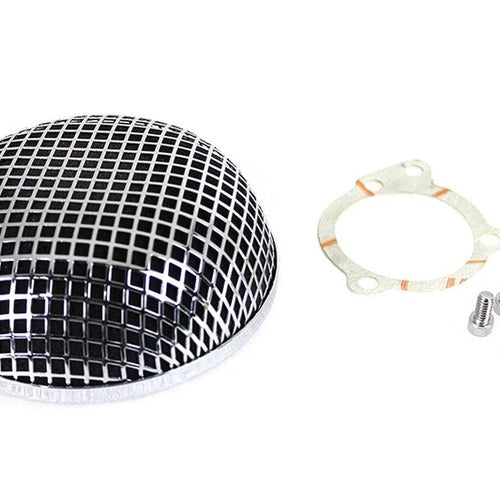 Wyatt Gatling Round Mesh Air Cleaner Chrome for Harley-Davidson