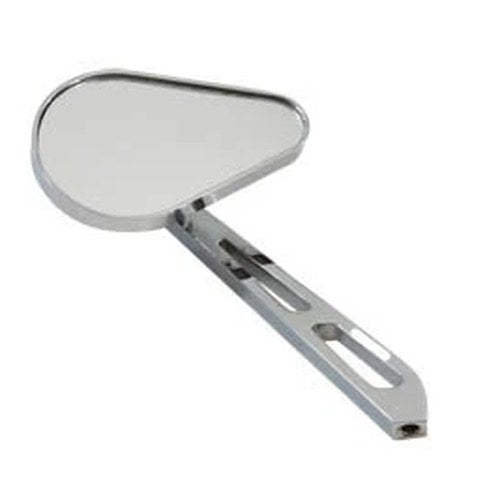 Teardrop Mirror Chrome with Billet Slotted Stem for Harley-Davidson
