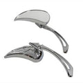 Chrome Billet Teardrop Mirror Set for Harley-Davidson