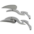 Teardrop Mirror Set Chrome for Harley-Davidson