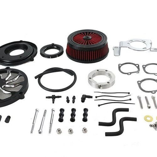 Extreme Billet Air Cleaner Kit Torque Style Black for Harley-Davidson