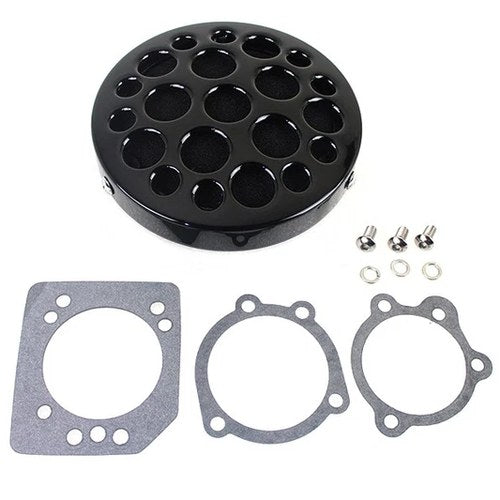 Wyatt Gatling Black Drilled CV Air Cleaner for Harley-Davidson