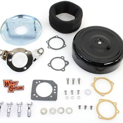 8 inch Round Air Cleaner Assembly Black for Harley-Davidson