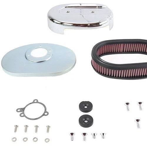 Shorty Oval Air Cleaner Kit Chrome for Harley-Davidson