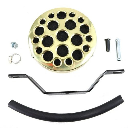 Wyatt Gatling Brass Drilled Air Cleaner for Harley-Davidson