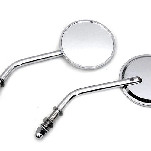 Mini Round Mirror Set Chrome for Harley-Davidson