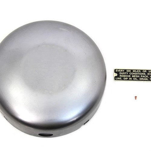 Raw 6 inch Air Cleaner Cover for Harley-Davidson