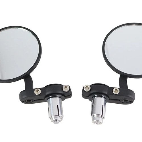 Cafe Style Mirror Set Black for Harley-Davidson
