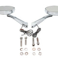 Ellipse Mirror Set with LED Turn Signal for Harley-Davidson