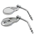 Oval Mirror Set Chrome for Harley-Davidson