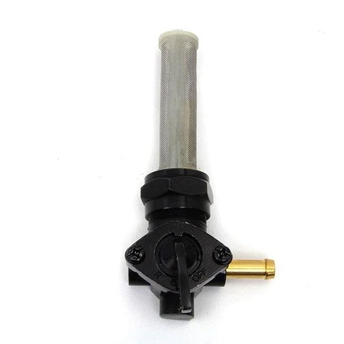 Black Petcock with Right Outlet and Nut for Harley-Davidson