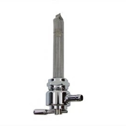 Pingel Metric Smooth Petcock Under Spigot with Nut Chrome for Harley-Davidson