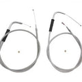 42 inch Stainless Steel Throttle and Idle Cable Set for Harley-Davidson