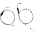 42 inch Stainless Steel Throttle and Idle Cable Set for Harley-Davidson