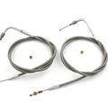 42 inch Stainless Steel Throttle and Idle Cable Set for Harley-Davidson