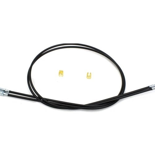 Black Throttle and Idle Cable Set with 45� Elbow Fitting for Harley-Davidson