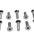 Allen Flat Head Screws Chrome 1/4 inch x 1 inch for Harley-Davidson