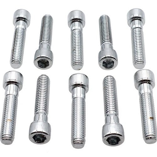 Allen Socket Cap Bolt Knurled Chrome 3/8 inch X 1-3/4 inch for Harley-Davidson