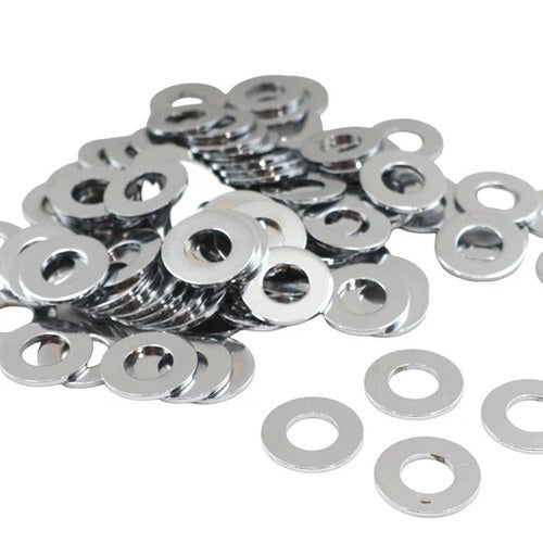 Chrome Flat Washers 3/8 inch Inner Diameter for Harley-Davidson