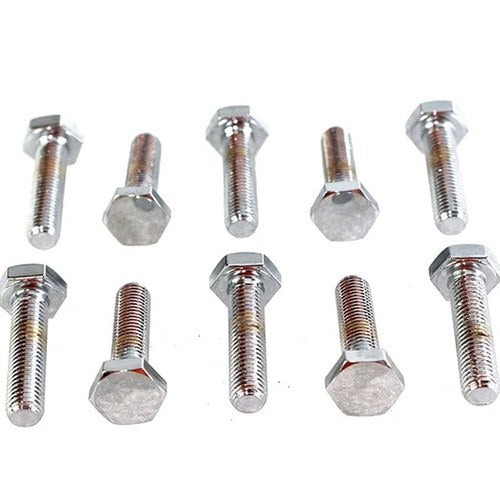 Hex Cap Bolts Chrome 1/4 inch-28 X 1 inch for Harley-Davidson