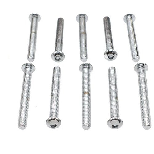 Allen Button Head Screws Chrome 1/4 inch X 2-1/4 inch for Harley-Davidson