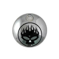 Chrome with Black Flame Skull Flt Fuel Tank Console Door for Harley-Davidson