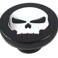 Black Skull Style Vented Gas Cap for Harley-Davidson