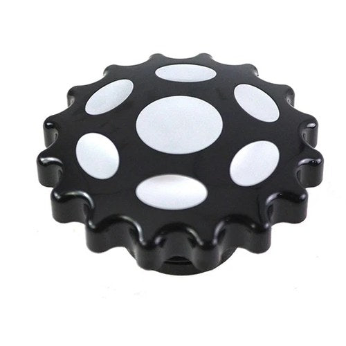 Sprocket Gas Cap Vented Black for Harley-Davidson