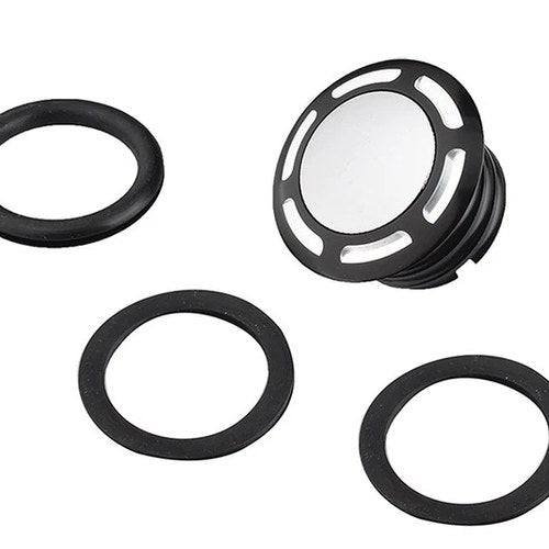 Slot Pop Up Vented Gas Cap Black for Harley-Davidson